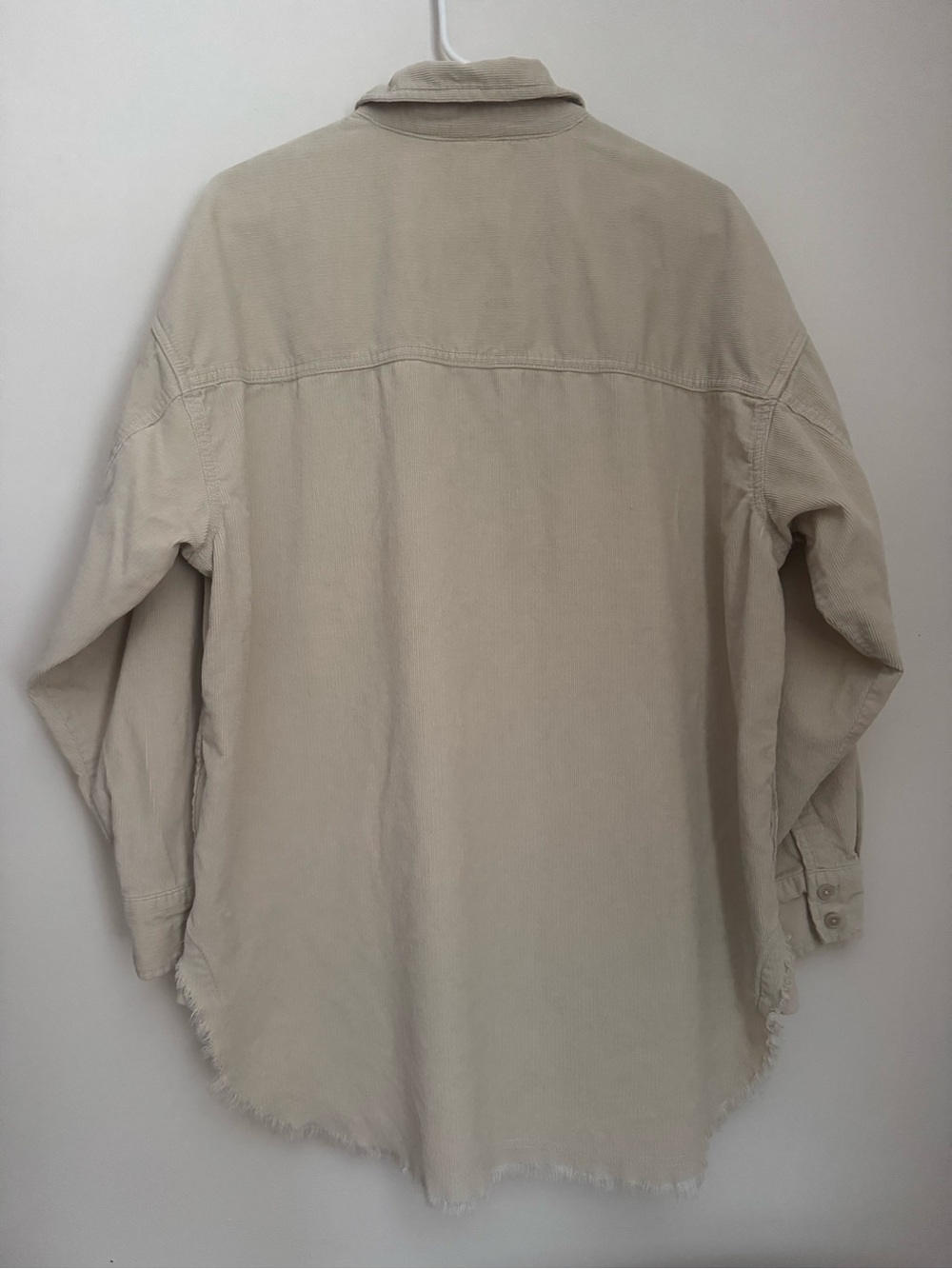 Offline by Aerie Corduroy Half Zip Shacket Women’s Medium Beige Oversized Cotton - Picture 2 of 6